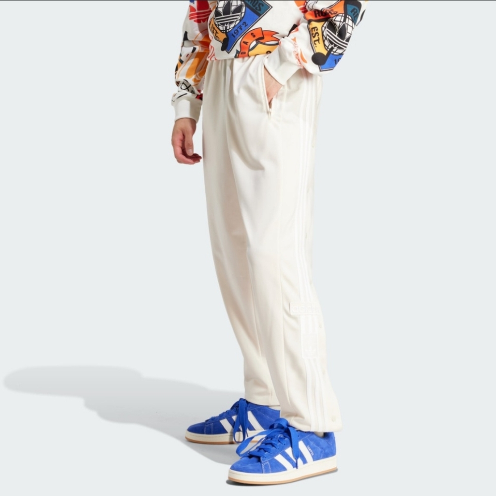 Mens Adidas Adibreak Breakaway Track Pants XL Off White